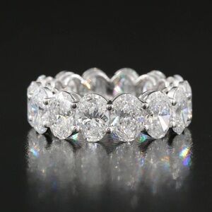 Platinum 9.03 CTW Lab Grown Diamond Eternity Band